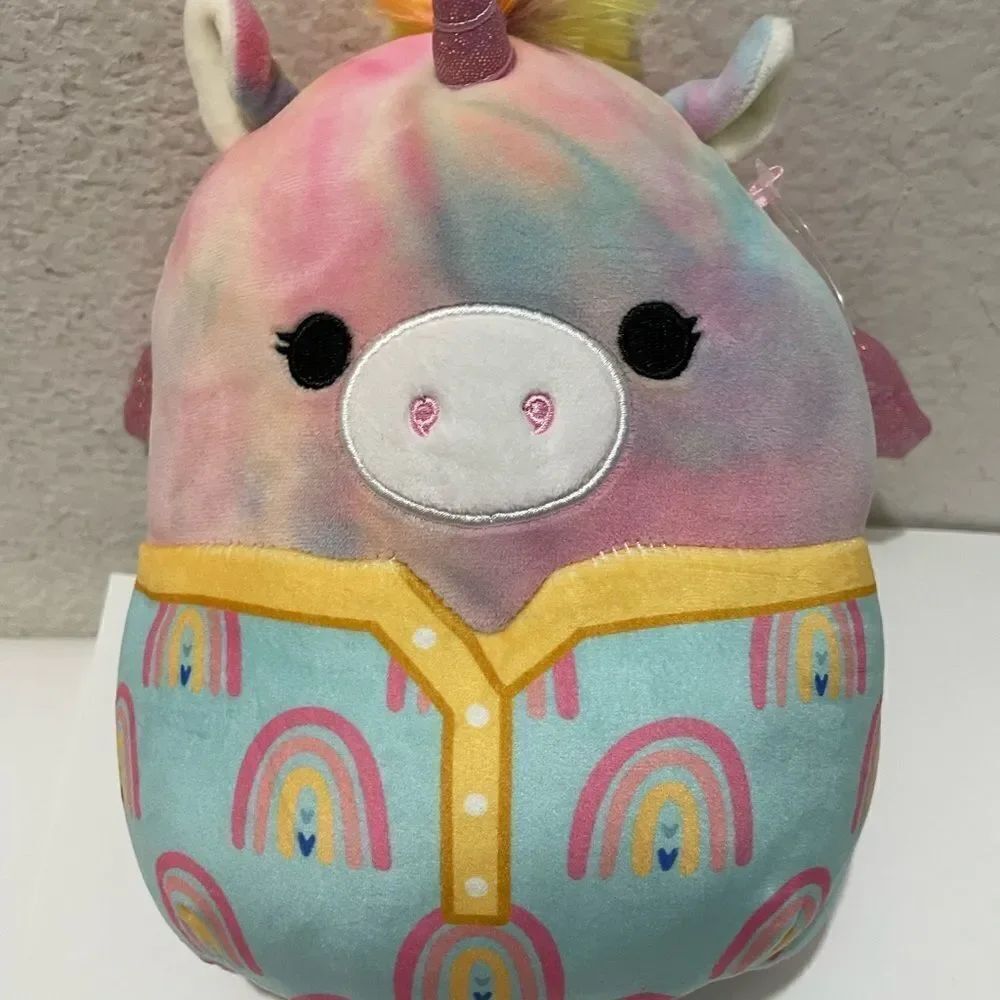 Squishmallows Jaime Plush Toy pig unicorn multicolored 8” NWOT.